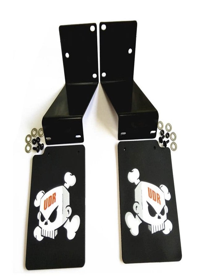 DJX Stainless Steel Frame Rubber Rear Mud Flaps for Traxxas 1/7 UDR Unlimited Desert Racer - Image 1